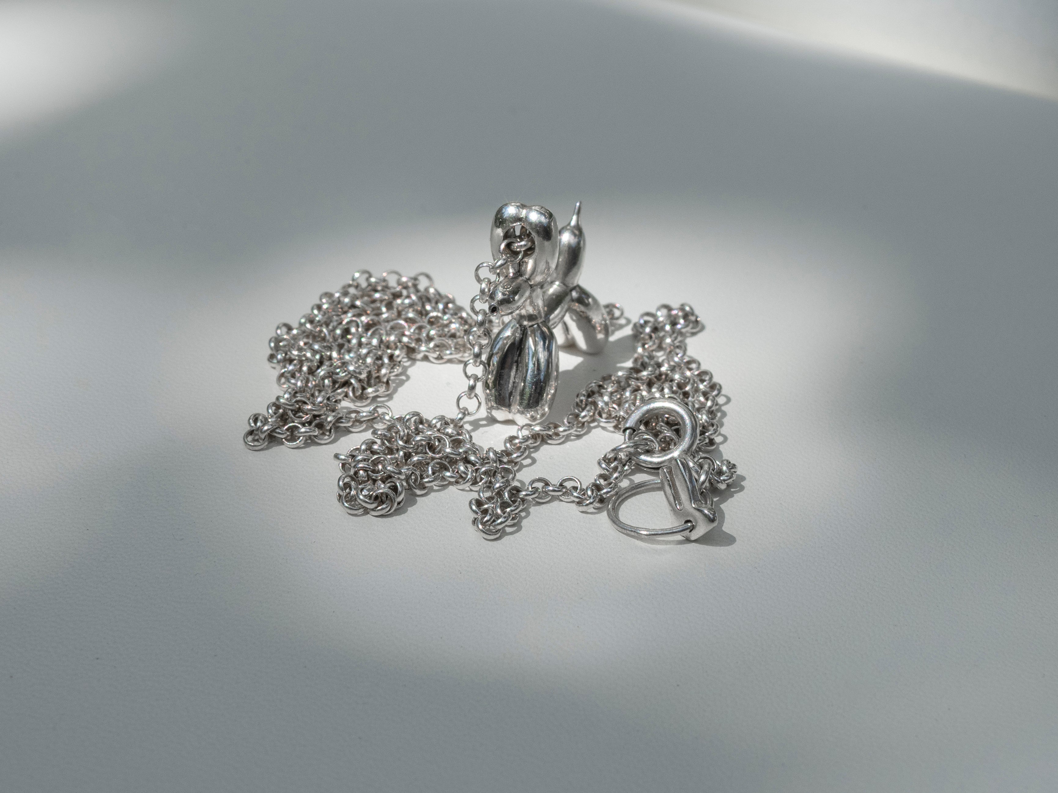 Silver Poodle Necklace