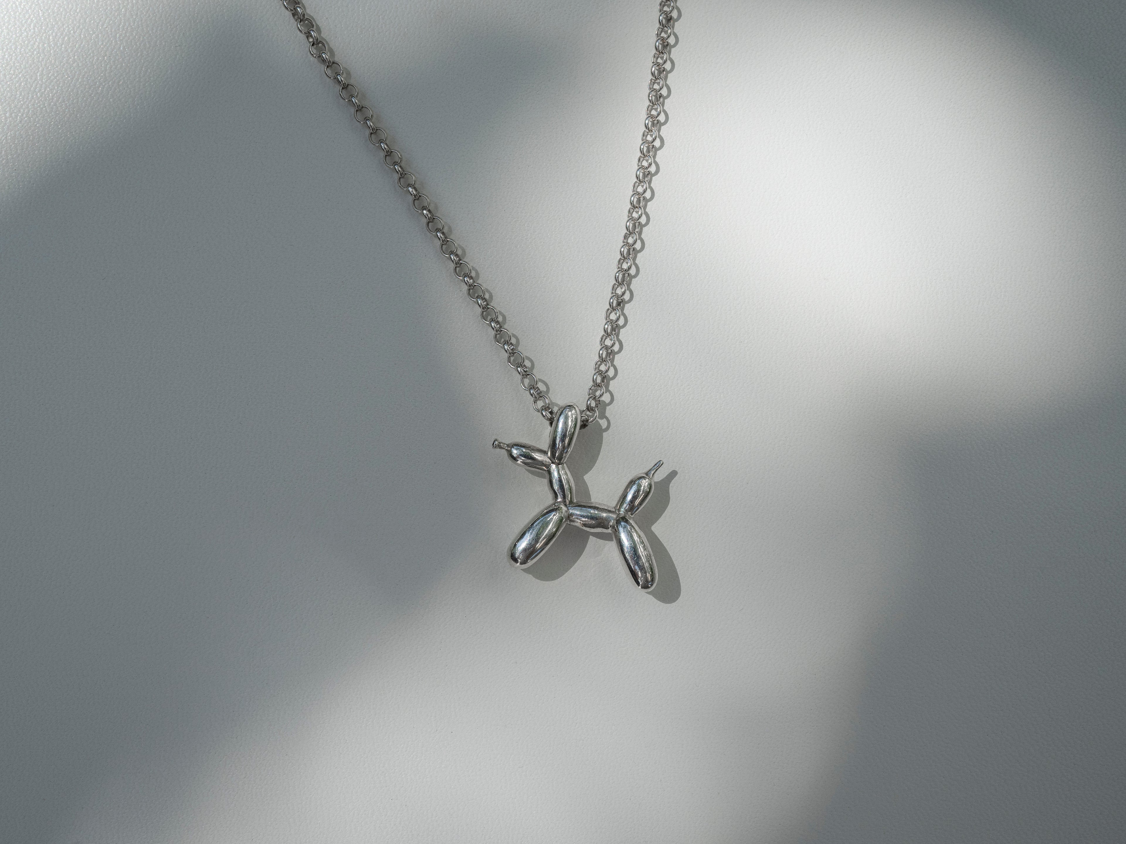 Silver Poodle Necklace