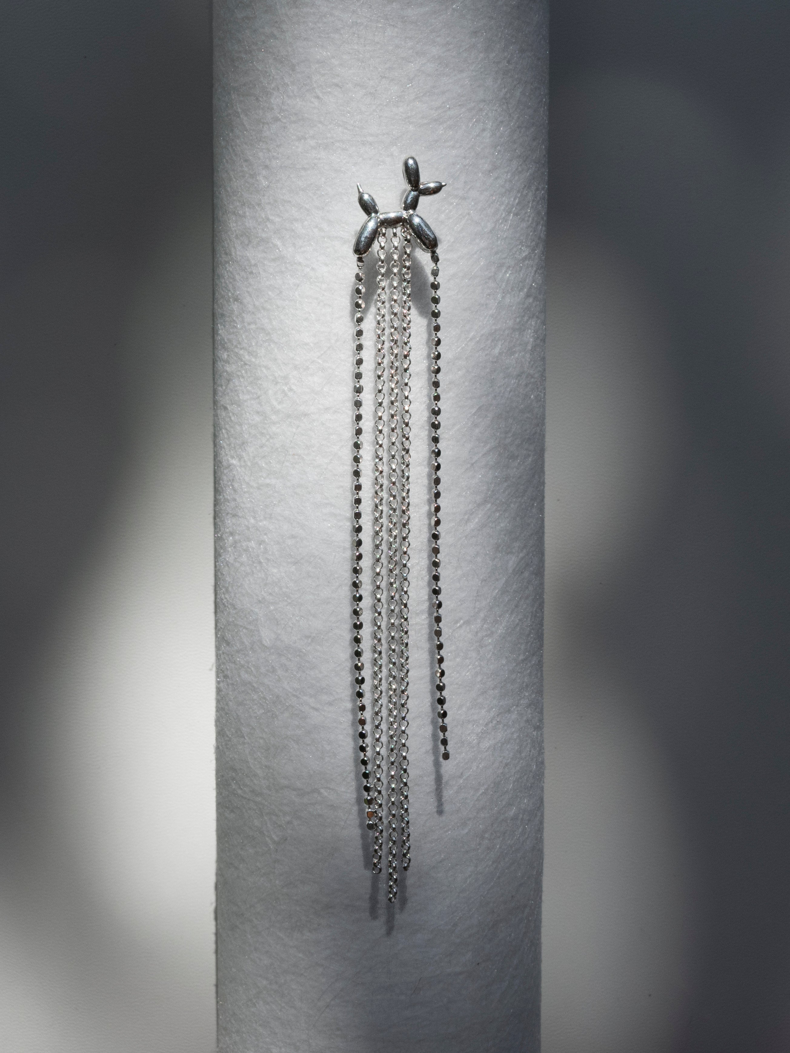 Silver Poodle Earring