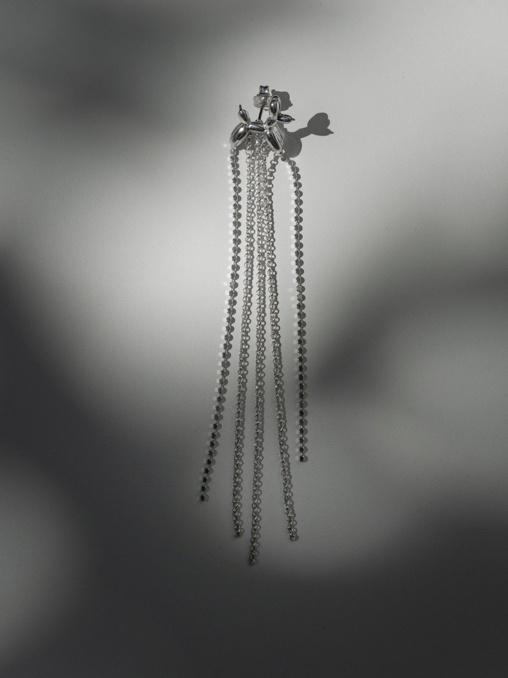 Silver Poodle Earring