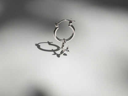 Hoop Earring with The Poodle or The Rabbit charm