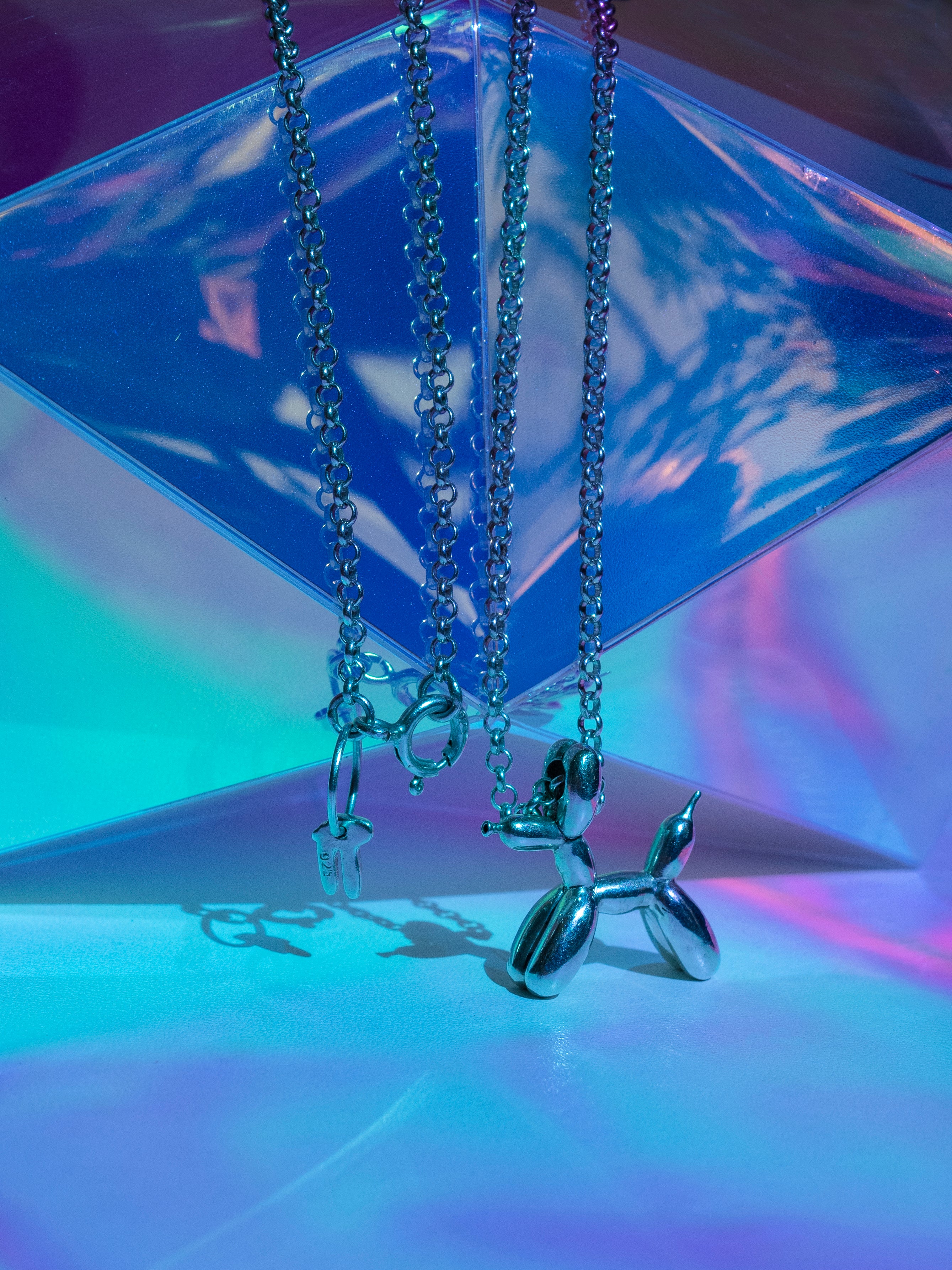 Silver Poodle Necklace